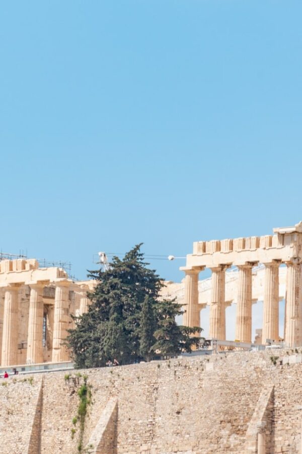 view of parthenon in acropolis athens
