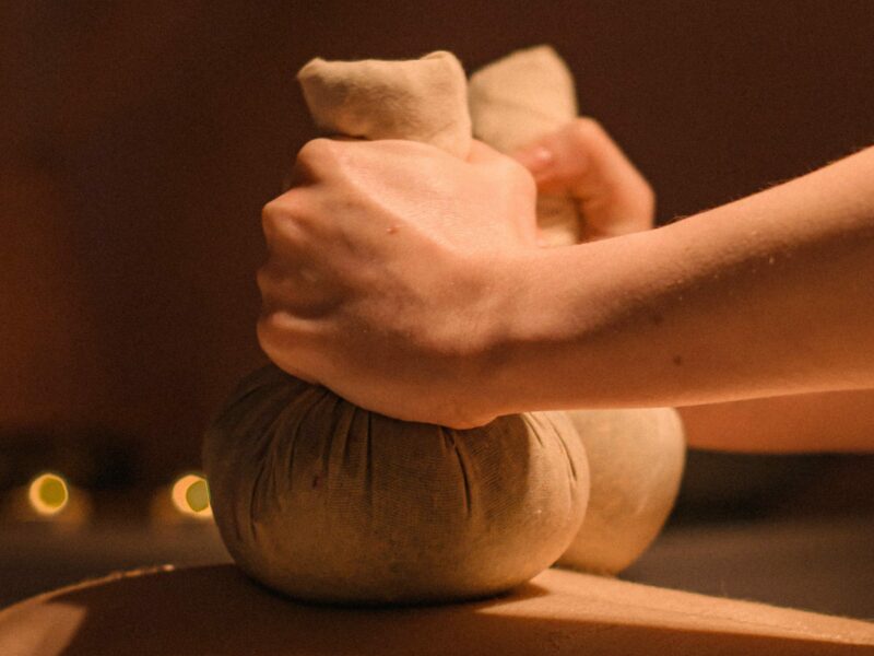 therapist doing a massage on a wellness spa hotel in Athens