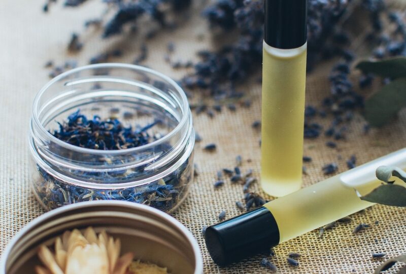 table with herbs in the best wellness retreat in athens Greece