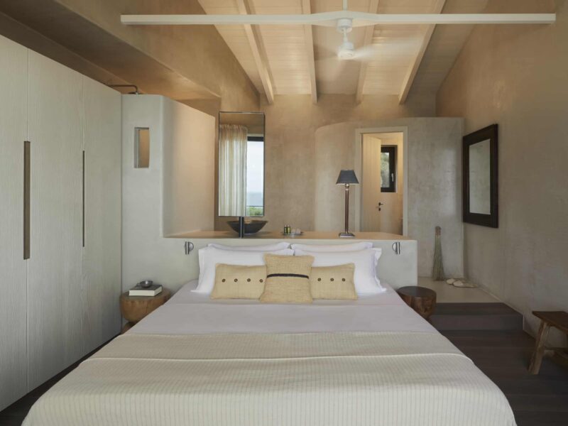 luxury bedroom design at kefalonia retreat