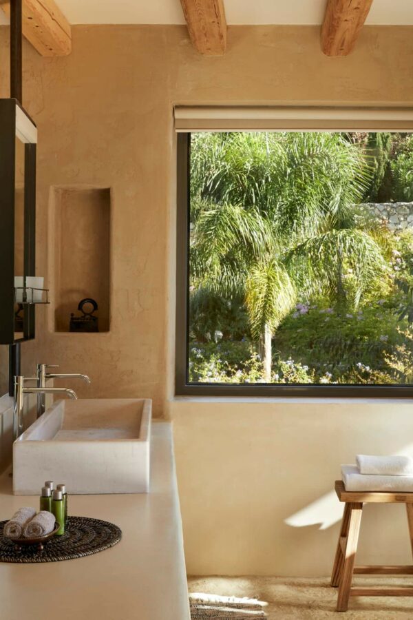 luxury bathroom design at kefalonia retreat
