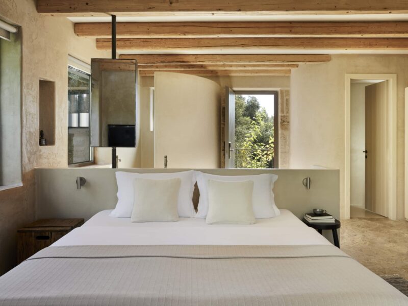 luxury bedroom design at kefalonia retreat