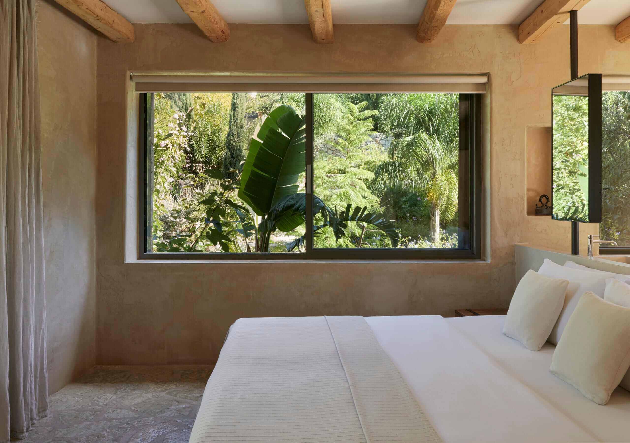 luxury bedroom design at kefalonia retreat