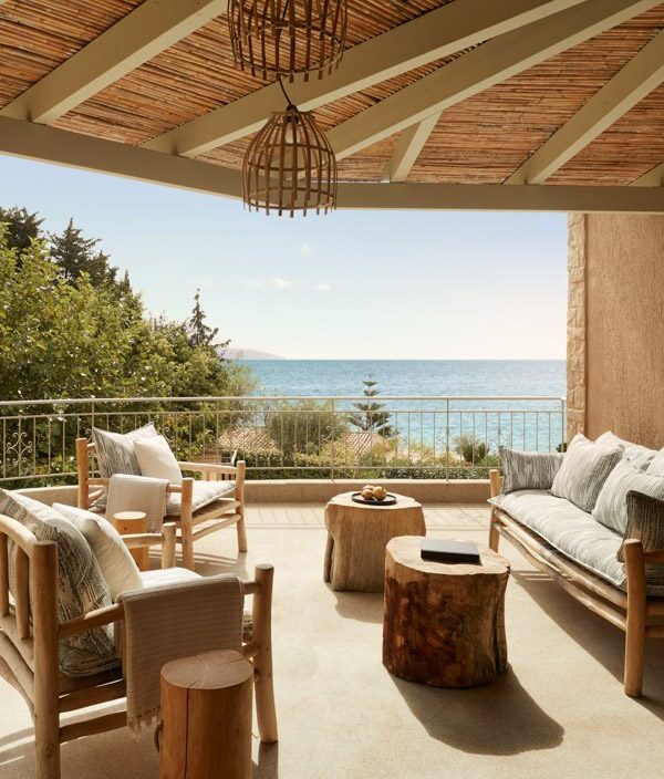 balcony of a villa in Kefalonia