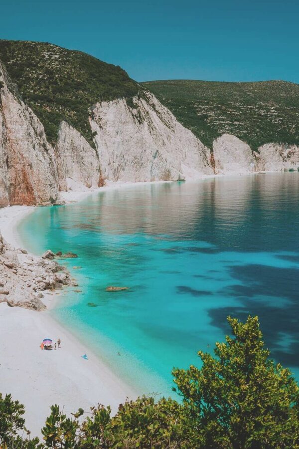 beach with crystal clear water in Kefalonia