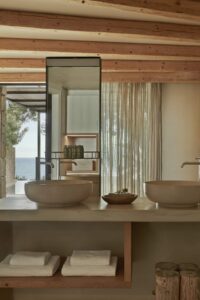 bathroom design of a suite in Kefalonia