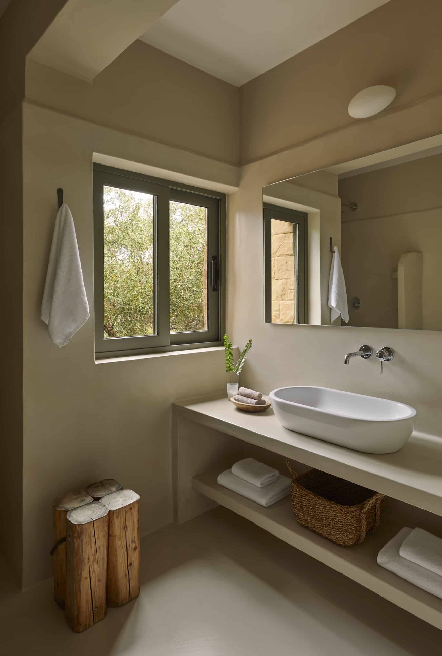 accommodation's bathroom in a luxury retreat in Kefalonia