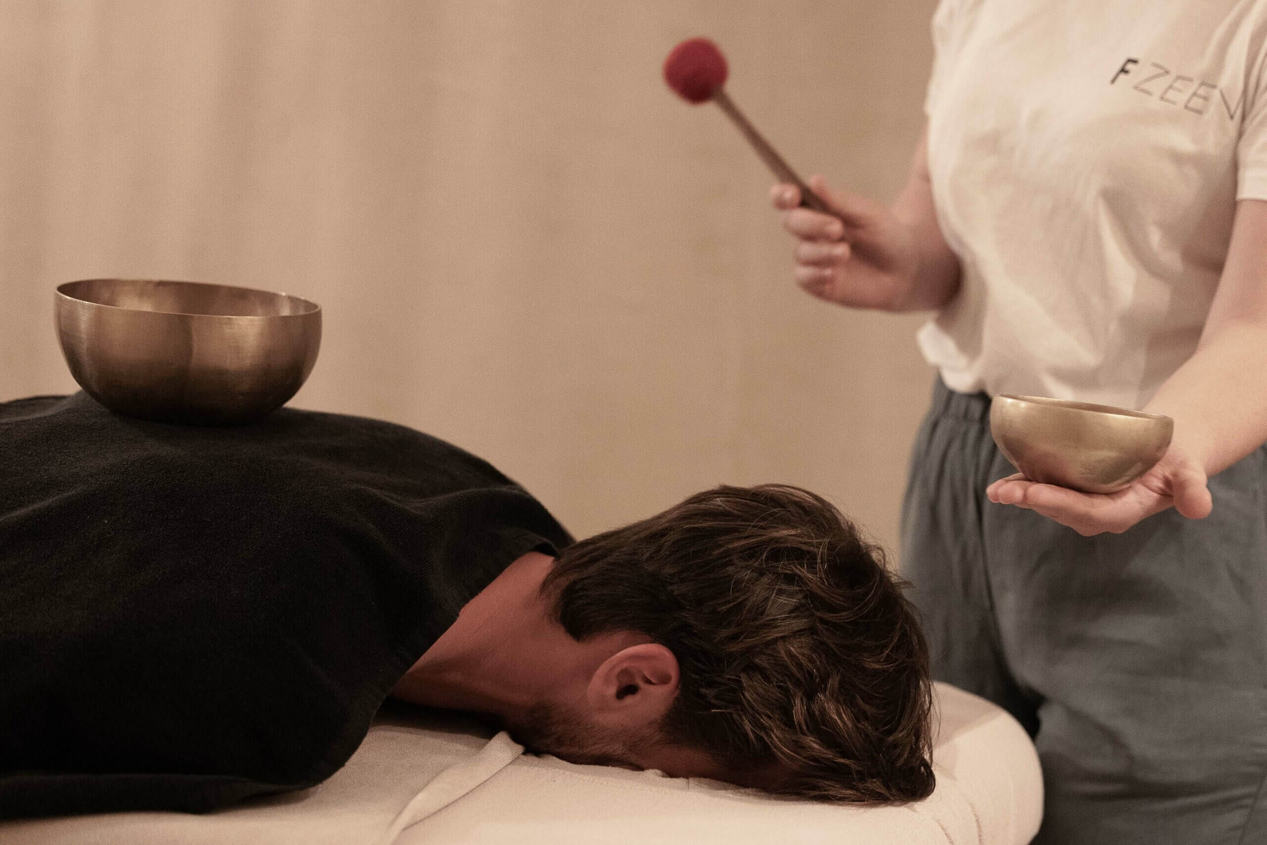 massage retreat on a man