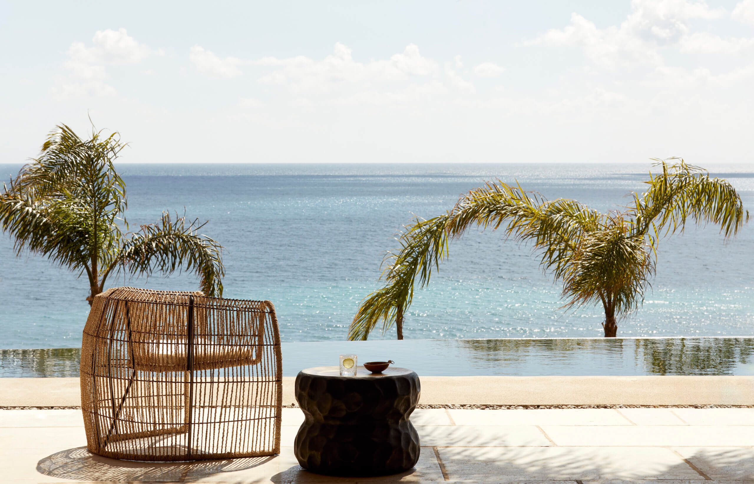 patio with sea view