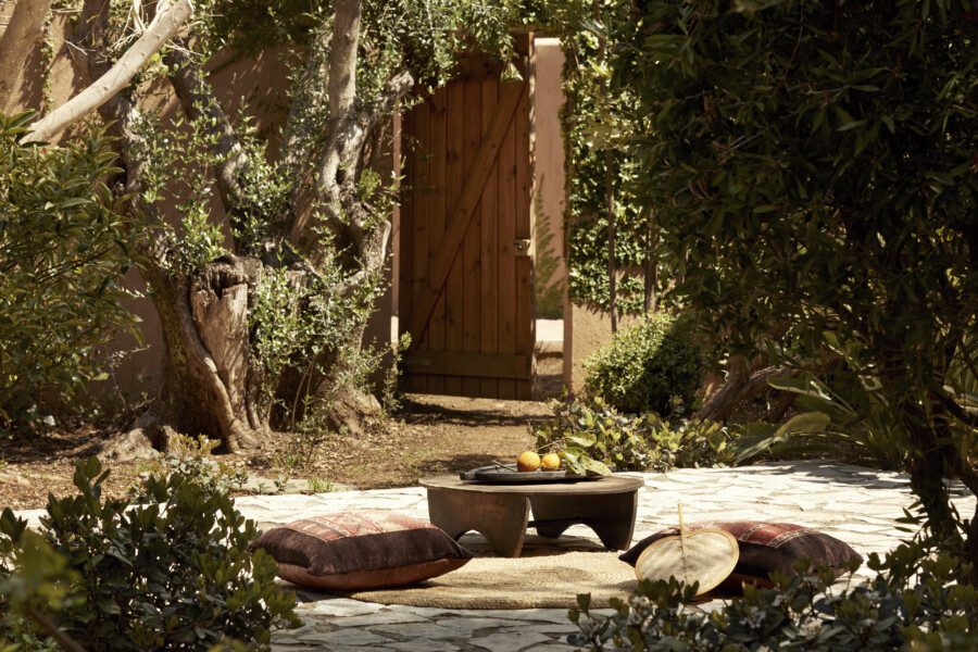 patio with pillows in Kefalonia