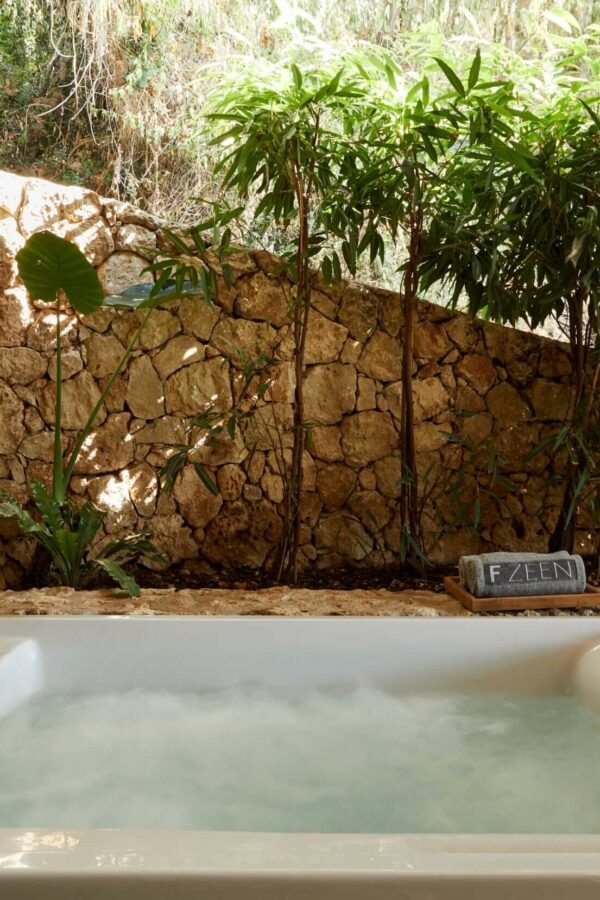 jacuzzi at a Forrest retreat in Kefalonia