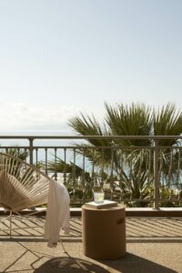 balcony view of a terraced penthouse in Kefalonia