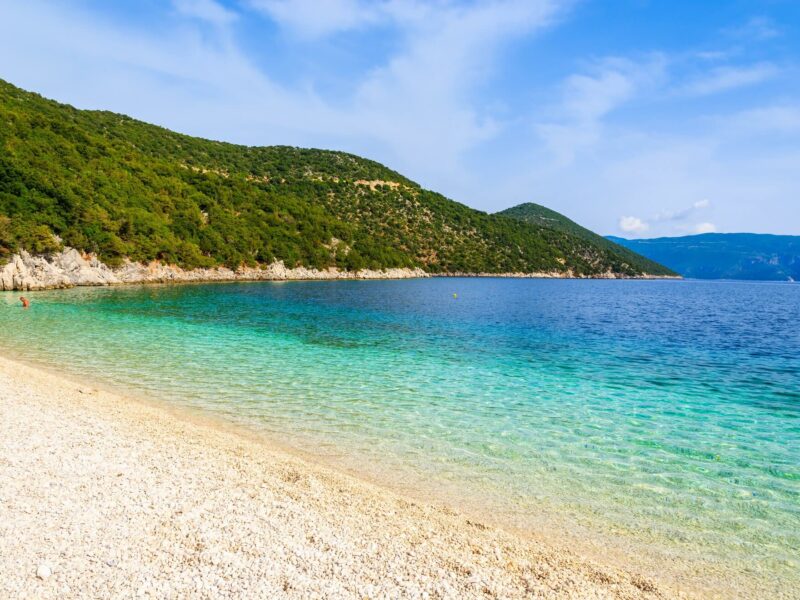 antisamos beach in Kefalonia