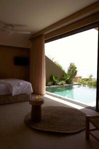 view from inside looking outside of luxurious room