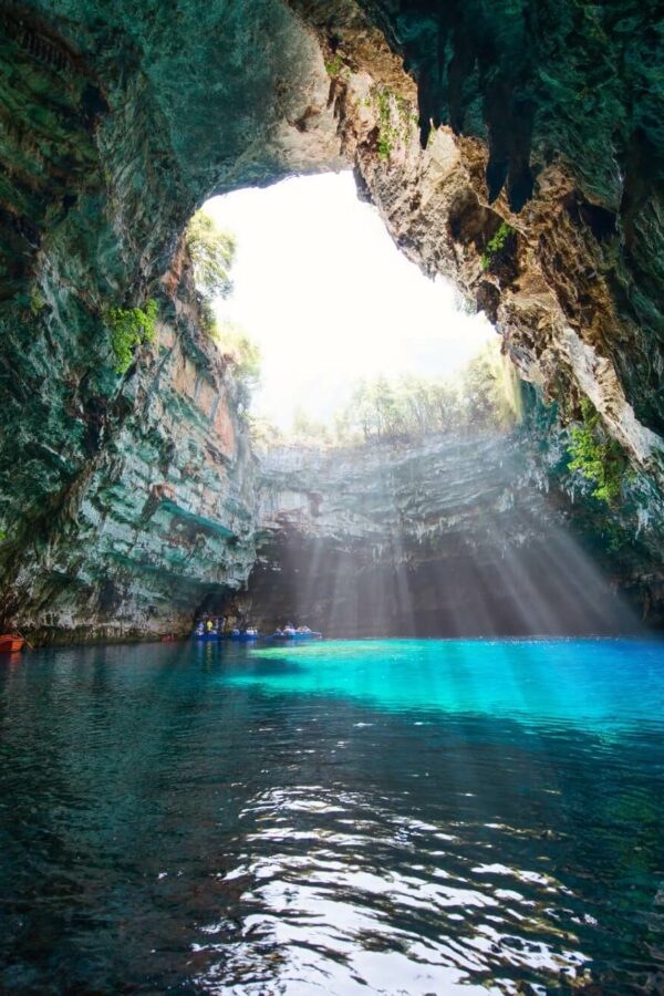 melissani cave in Kefalonia