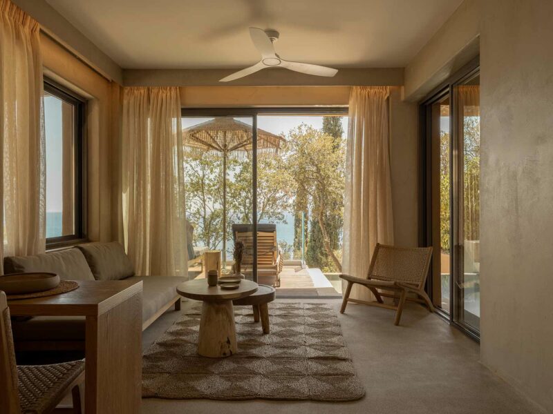 one bedroom villa with private pool f zeen kefalonia indoor living room