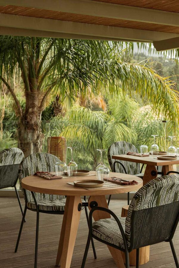 Restaurant detail with view at F ZEEN KEFALONIA